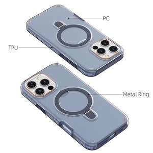 Custodia di lusso per <span class=keywords><strong>iPhone</strong></span> 16e 15 14 13 12 11 16 Pro Max <span class=keywords><strong>Cover</strong></span> magnetica antiurto custodia rigida <span class=keywords><strong>trasparente</strong></span> opaca - Product Image 3