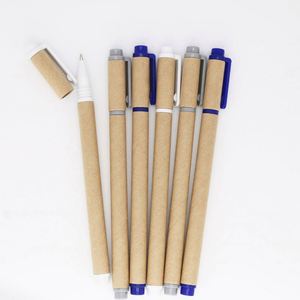 Custom Promotional Eco Friendly <b>Gift</b> Office School 1.0mm Cardboard Ball Pen with Recyclable Paper Tube - Product Image 1