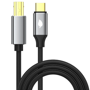 Cable de impresora tipo C, sincronización de datos USB 2,0 para ordenador portátil, teléfono móvil, tableta, 1 metro - Product Image 1