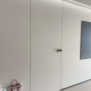 Customized Durable Eco-Friendly Wood <b>TV</b> <b>Wall</b> Protective Panel Invisible Door <b>for</b> Minimalist Home Furniture Living Room Hotel - Product Image 2