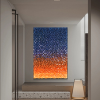 Décoration murale moderne sur mesure, sculpture en bois massif 3D, mosaïque artisanale, incrustation, peinture à la main, décoration murale, peinture