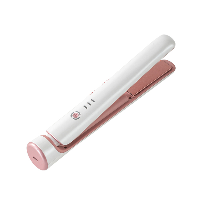 Factory Wholesale OEM ODM Available Lightweight Wireless USB Rechargeable Wireless Hair Straightener Curling Flat Iron