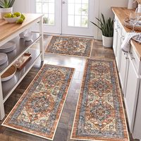 Wholesale Printed Stain Resistant Farmhouse Kitchen Runner Rug Boho Washable Kitchen Rugs Sets of 3
