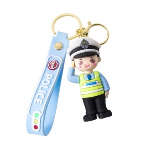 Creativo semplice e alla moda Design simpatico cartone animato forze speciali soldato regalo <span class=keywords><strong>auto</strong></span> portachiavi in metallo - Product Image 5