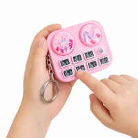 Mini tourne-disque DJ porte-clés jouet, lumière LED, jeu de mémoire, créateur de musique, 3 niveaux, 7 sons, 5 couleurs, cadeau de dessin animé pour enfants, vente en gros