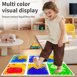 Dalles de sol sensorielles liquides aux couleurs vives, stimulation visuelle, tapis tactiles liquides pour l'éducation de la petite <span class=keywords><strong>enfance</strong></span> - Product Image 3