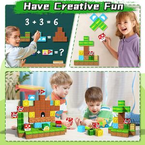 48Pcs Lớn 2.5Cm Xây Dựng Từ Tính Khối Cho Trẻ Mới Biết Đi Từ 3-8 Sáng Tạo Nam Châm Khối Cho Cảm Giác Học Tập Hoàn Hảo Sinh Nhật - Product Image 3