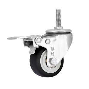 50mm 2 Inch Adjustable Steel High Top Plate Casters Double Bearing 30~40kg Silent Industrial Furniture <b>Replacement</b> <b>Wheels</b> - Product Image 1