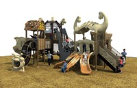 Toboggan en plastique sur mesure pour grande aire de jeux extérieure, équipement de jeu robuste pour parcs d'aventure, écoles et parcs publics de style ancien