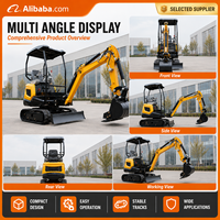 Nouveau modèle 2026 Mini-excavatrice de 1,3 tonne Livraison gratuite Moteur Kubota Yanmar Micro-pelle avec lame de bulldozer CE EPA