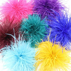 Presilha de Cabelo Feminina com Flor Roxa Tingida de Pena de Avestruz, Acessório para Noivas, Casamentos, Coquetéis, Chá da Tarde, Chapéu de Fantasia Derby - Product Image 2