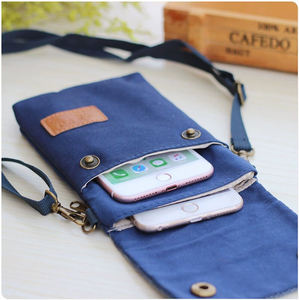 Wholesale Canvas Mobile Phone Bag Passport <strong>Holder</strong> Cash Id <strong>Card</strong> Ladies Crossbody Bag Single Shoulder Pouch Travel Messenger Bag - Product Image 6