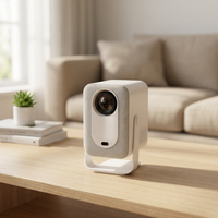 Mini Proyector Portátil con Batería, WiFi, Enfoque Automático, Corrección Trapezoidal, Compatible con 4K, Reproductor Multimedia para Cine en Casa