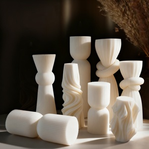 Velas Aromáticas Hechas a Mano <span class=keywords><strong>de</strong></span> Estilo Nórdico Minimalista, Decoración Atmosférica para el Hogar, Arreglos para Bodas, Forma Cilíndrica Geométrica - Product Image 4