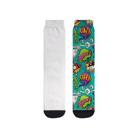 Vente chaude Personnalisé Uni Blanc Polyester Coton Sublimé Chaussette Vierge Chaussettes D'impression De Sublimation Personnalisées