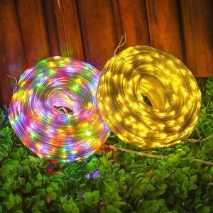 Guirlande lumineuse LED solaire extérieure étanche en cuir pour jardin, cour, camping, décoration, vente directe d'usine, télécommande - Product Image 6