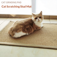Grand paillasson double couche en sisal authentique, tapis d'escalade pour chat, style japonais, durable, résistant aux rayures, antidérapant, résistant à l'usure