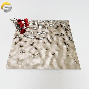 CL0131 pannello per soffitto decorativo in rilievo in lamiera di ondulazione dell'acqua in acciaio inossidabile argento - Product Image 4