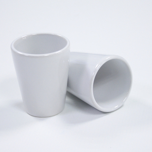 Topjlh Venta al por mayor de alta calidad 1,5 oz Sublimación blanca Tazas de cerámica Impresión personalizada Pequeña sublimación cónica <span class=keywords><strong>Taza</strong></span> en blanco - Product Image 1