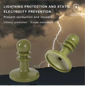 Sombrero de protección contra rayos de plástico aislado Camping al aire libre Canopy Rod Support Pole Casco Gorra de protección contra rayos - Product Image 3