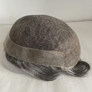 Color 1B # 50% encaje gris con piel fina pu base hombre <span class=keywords><strong>pelucas</strong></span> de cabello humano Vig <span class=keywords><strong>para</strong></span> <span class=keywords><strong>hombres</strong></span> en stock - Product Image 4