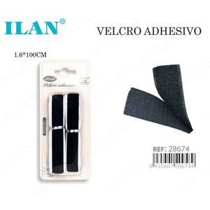 Nastro Adesivo in Velcro Nero 1.6x100 Cm - Product Image 1