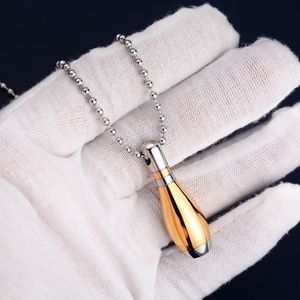 Collier pendentif en acier inoxydable en forme de <span class=keywords><strong>boule</strong></span> de bowling, boîte à cendres commémorative pour animaux de compagnie et famille - Product Image 6