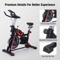Vélo de spinning pour entraînement cardio, confortable, pour la maison, usage sportif, vélo de spinning à pédales