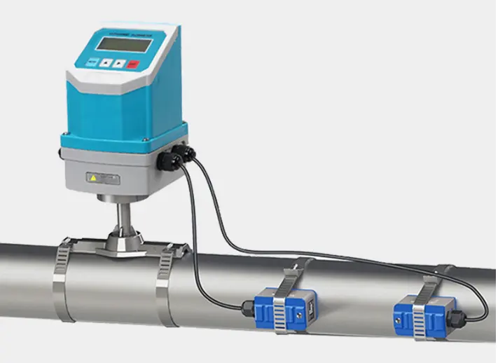 डिजिटल अल्ट्रासोनिक तरल Flowmeters पाइप प्रकार अल्ट्रासोनिक फ्लो मीटर के लिए पानी