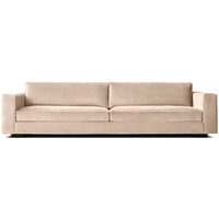 Ensemble de canapés en tissu haut de gamme pour hall d'hôtel, avec accoudoirs, structure en bois artisanal, mobilier d'intérieur, canapé de salon pour réception