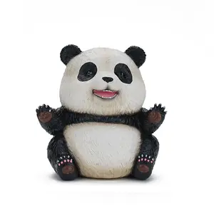 수락 사용자 정의 수지 동물 동상 중국 팬더 홈 장식 스몰 사이즈 수지 공예 팬더