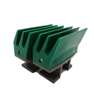 1873 Series High Quality Side Flexing Intergrated Green Rubber Plastic Snap-on Gripper Chain For Conveyor