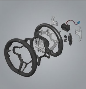 Volante OEM de 3 radios y 40 mm para GR Supra A90/A91 MK5 con fibra de carbono, Plug and Play - Product Image 3