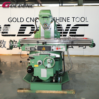 Machine de fraisage verticale universelle haute précision GOLDCNC X6140, outil de travail des métaux manuel de moyenne capacité avec perçage