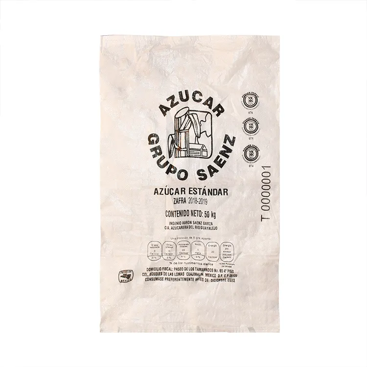 white empty flour bag wheat flour packaging sugar packaging bag 50kg 100kg