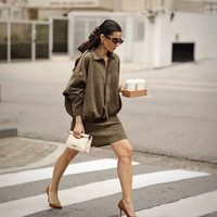 Printemps mode Streetwear femmes 100% Polyester manches chauve-souris fermeture éclair complète avant vêtements d'extérieur décontractés veste aviateur légère
