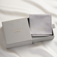 Boîte à bijoux en carton personnalisée PandaSew et pochette en velours pour bijoux avec logo imprimé