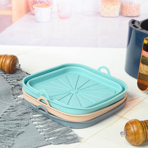 Teglie e teglie in Silicone riutilizzabili <span class=keywords><strong>per</strong></span> uso alimentare nuovo vassoio quadrato pieghevole <span class=keywords><strong>per</strong></span> cottura a vapore pentole da forno <span class=keywords><strong>per</strong></span> <span class=keywords><strong>friggitrice</strong></span> <span class=keywords><strong>ad</strong></span> <span class=keywords><strong>aria</strong></span> - Product Image 3