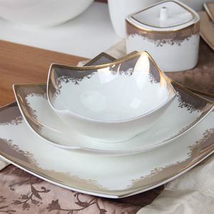 Ensemble de vaisselle en <span class=keywords><strong>porcelaine</strong></span> en forme de HP en gros <span class=keywords><strong>service</strong></span> de dîner en <span class=keywords><strong>porcelaine</strong></span> fine européenne et ensembles de tasses à thé - Product Image 6