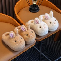 Новые детские зимние домашние тапочки для девочек с плюшевой подкладкой, теплые, с закрытым носком, подарок на день рождения