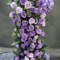 Ensemble de fleurs en corne de vache pour demande en mariage, décoration de scène de mariage, ornements de centre commercial, Jardin Monet