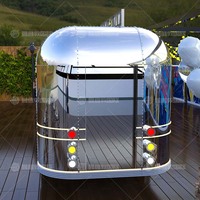 Remorque alimentaire mobile multifonctionnelle d'extérieur en acier inoxydable, chariot de restauration rapide, camion de crème glacée, camion de restauration, camion de snacks et de frites