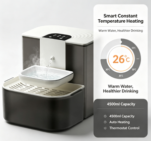 Fontaine à eau intelligente pour animaux de compagnie 4,5 L, étanche, sans fil, avec détection automatique et fonctionnement silencieux pour usage intérieur - Product Image 5