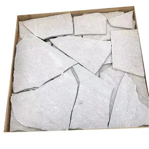 White Sandstone Natural Irregular Random Loose Stone Cladding Veneer For Retaining Wall