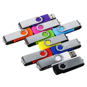 Pendrive Swivel Pen Drive 128MB 256MB 512MB Usb Flash Drive Custom Logo Pendrive Memory Rotating Disk On Key Gift 1G-64GB Usb Pendrive