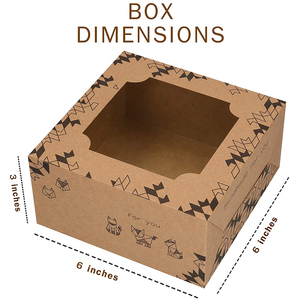 Boîtes à Dessert en papier Kraft 24 pièces, coffret d'emballage pour pailles au chocolat, poussette, donuts, pigments, truites, boulangerie - Product Image 3