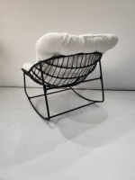 Chaise à bascule pour patio Chaise à bascule en forme d'œuf Chaise à œuf Papasan d'extérieur