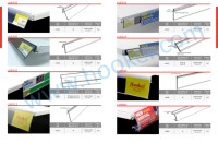 Porte-étiquettes adhésif en PVC pour bord de rayon, pour affichage de prix en supermarché, plastique transparent
