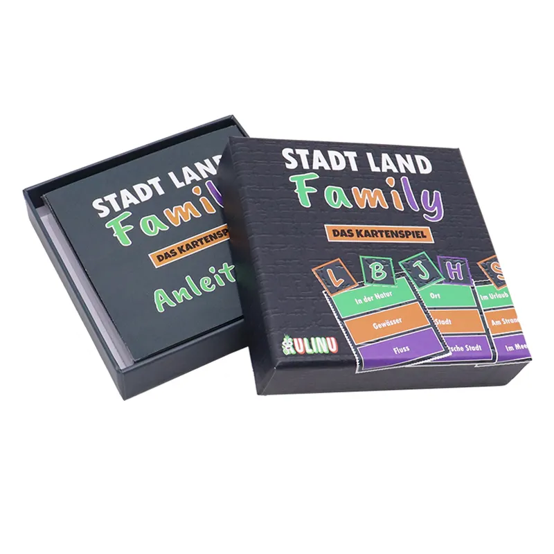 OEM stampa personalizzata impermeabile carte da gioco educative su misura per bambini giochi di carte flash