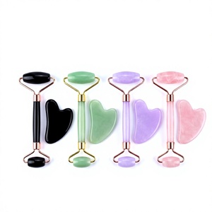 Meilleures ventes <span class=keywords><strong>Amazon</strong></span> : Ensemble de massage double tête en <span class=keywords><strong>quartz</strong></span> <span class=keywords><strong>rose</strong></span> et jade, comprenant un rouleau et un <span class=keywords><strong>Gua</strong></span> <span class=keywords><strong>Sha</strong></span> en forme de cœur pour le visage et les yeux, Zhejiang - Product Image 1
